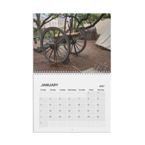 Historic Photography Calendar 2027 - Wall Calendar with Vintage Cannon & Historical Landmarks
