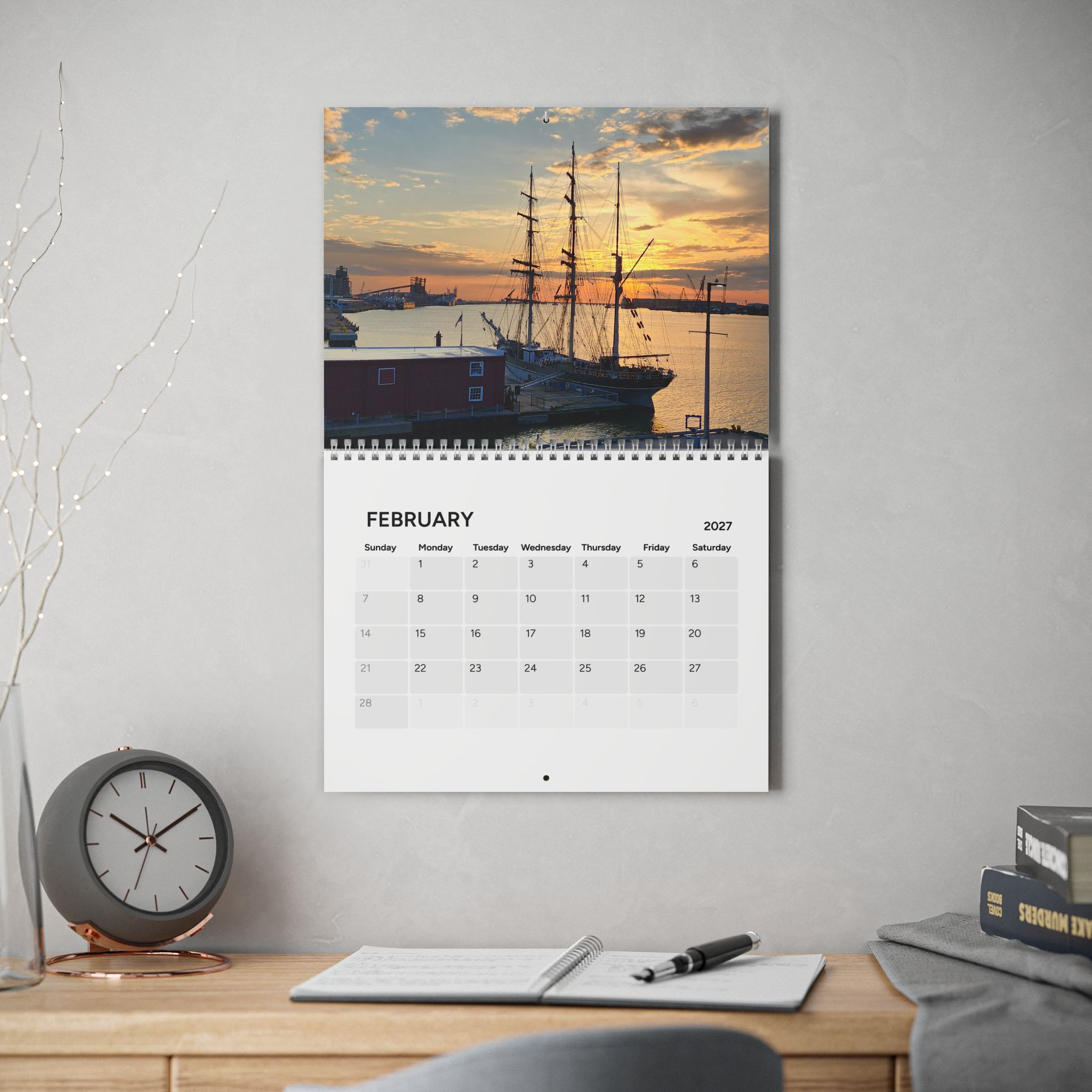 Transportation Wall Calendar 2027 — Vintage Land, Air & Sea Photo Calendar - Image 6