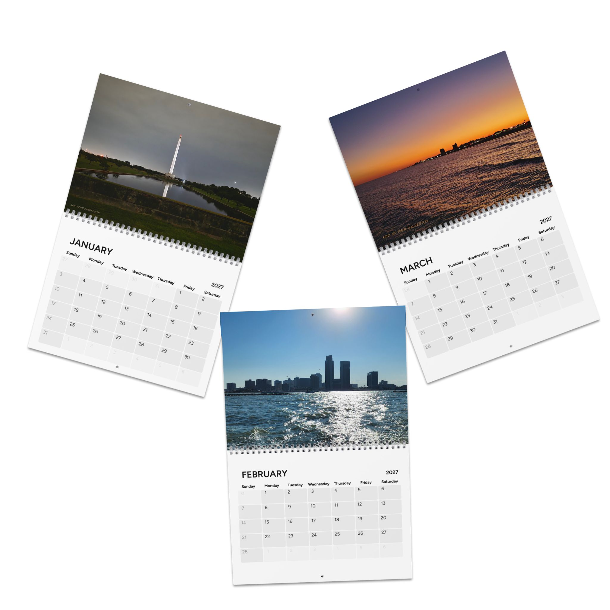 2027 Landscapes Wall Calendar — Monthly Photo Calendar with Washington Monument & Coastal Sunrises - Image 2