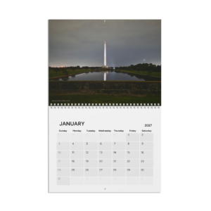 2027 Landscapes Wall Calendar — Monthly Photo Calendar with Washington Monument & Coastal Sunrises